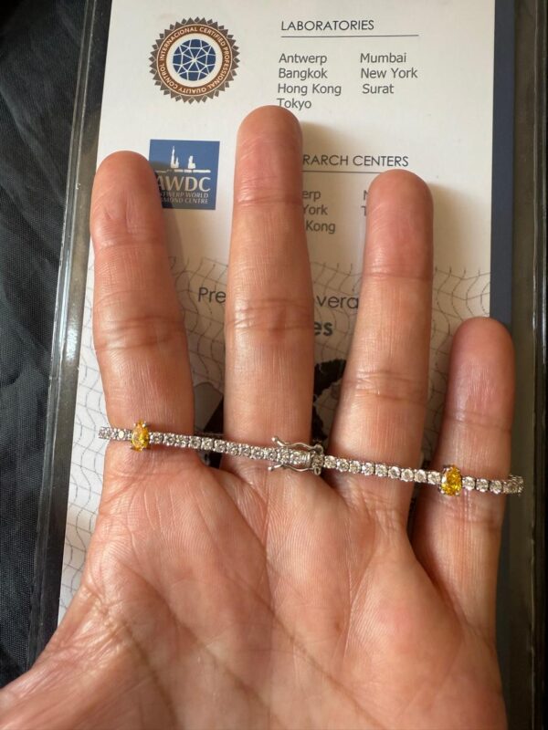 pulseira riviera com diamantes gota