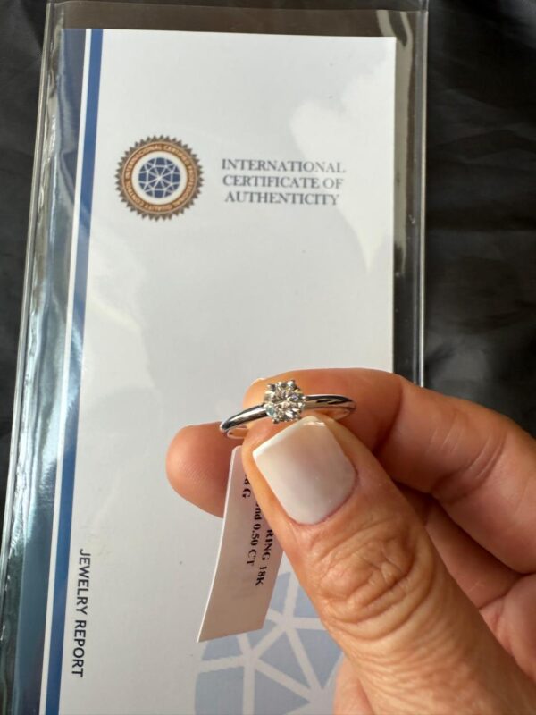 anel solitário 50pts