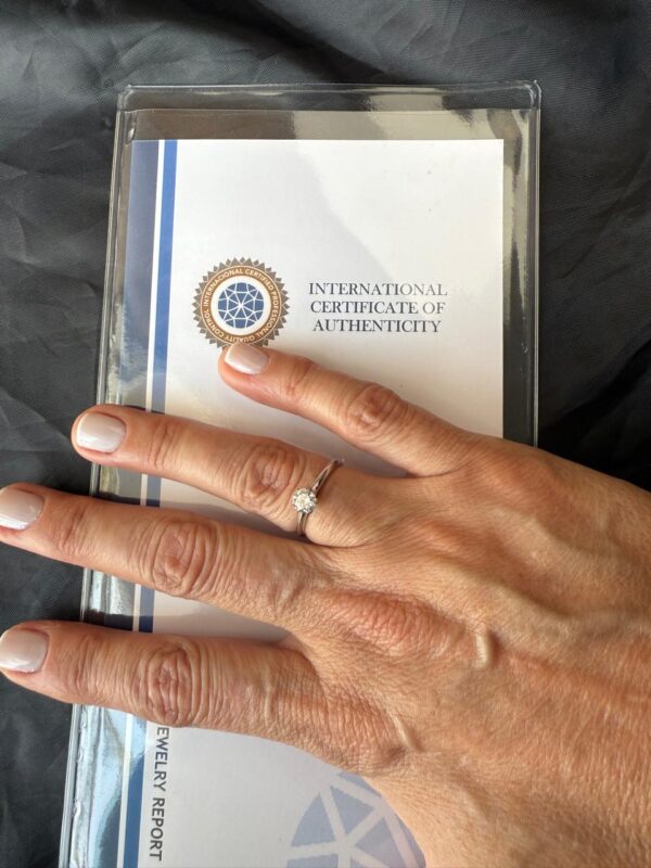 anel solitário 56pts