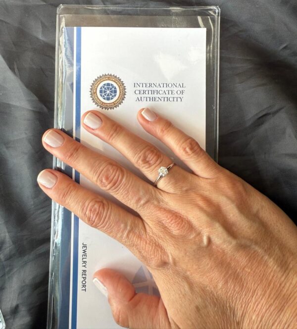 anel solitário 71pts