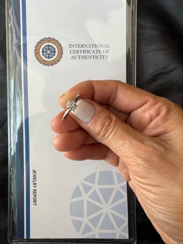 anel solitário 71pts